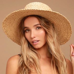 Juicy Couture Floppy Straw Sun Hat